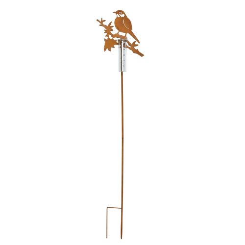 Floristik24 Regnmätare trädgårdsplugg rostfågel 23x7,5x110cm