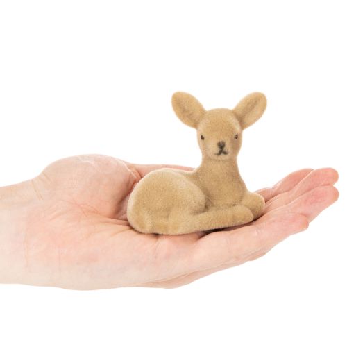 Artikel Dekorativ liggande rådjursfigur för bordsdekoration, 8 cm, 6 stycken