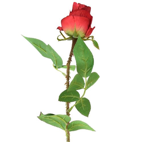 Rose Branch Siden Blomma Konstgjord Rose Röd 72cm