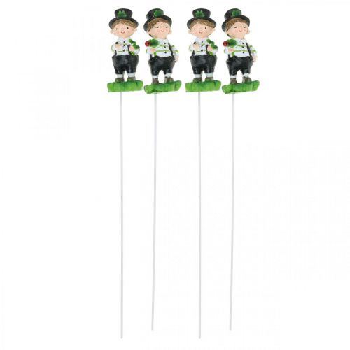 Artikel Skorstensfejare med klöver, plugg för nyårsafton, lyckolock, St Patrick&#39;s Day L27cm 4 st