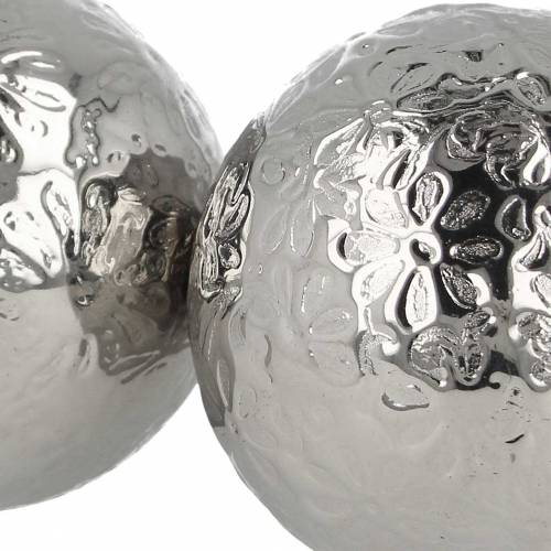 Floristik24 Flytande bollblommor silver metall Ø5,5cm assorterad 6st