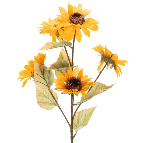 Artikel Konstgjord solrosblomma, naturtroget dekoration, 72 cm, 2 stycken