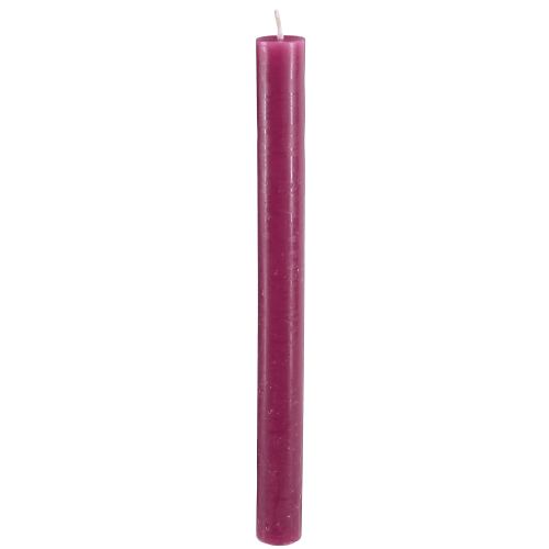 Floristik24 Taper ljus, enfärgade ljus Berry 21×240mm 12 st