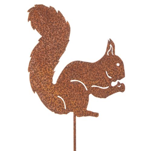 Artikel Trädgårdspåke ekorre rost dekorativ påke för rabatt och blomkruka 52cm 2 st