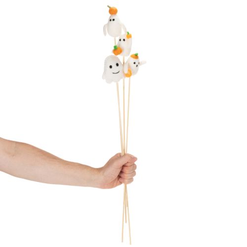 Artikel Spökfigurer på träpinnar, Halloweendekoration, 54 cm, 8 stycken