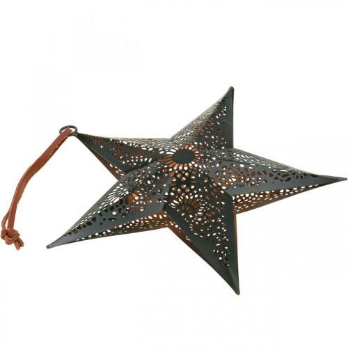 Artikel Julhängare Star Metal Star Svart H19cm