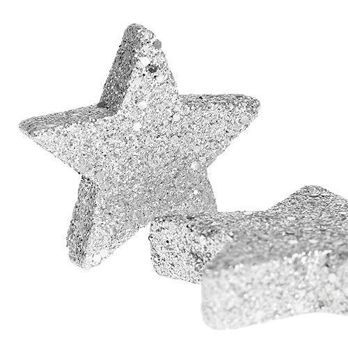 Artikel Stjärnor för att sprida silver assorterad. 4-5cm 40st
