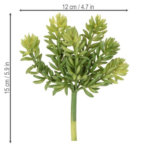 Artikel Konstgjord suckulentblomma för lättskött design av vardagsrum och kontor, 15 cm, 6 stycken