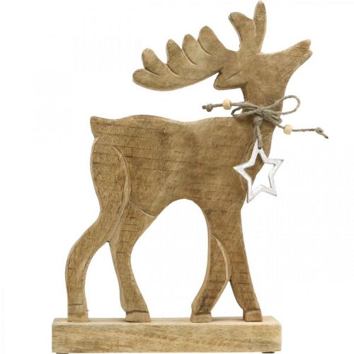 Floristik24 Bordsdekoration Juldekoration hjort trä standee dekoration ren H33cm