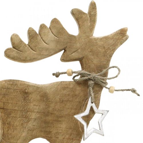 Floristik24 Bordsdekoration Juldekoration hjort trä standee dekoration ren H33cm