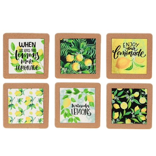 Underlägg Citron Underlägg Sommar Assorted 19,5×19,5cm 6st