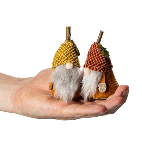 Artikel Gnomfigurset med stickad mössa och ekollon, 10 cm, 6 delar