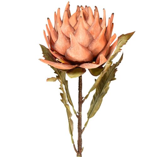 Kronärtskocka konstgjord blomma höst orange torr look Ø15cm 73cm