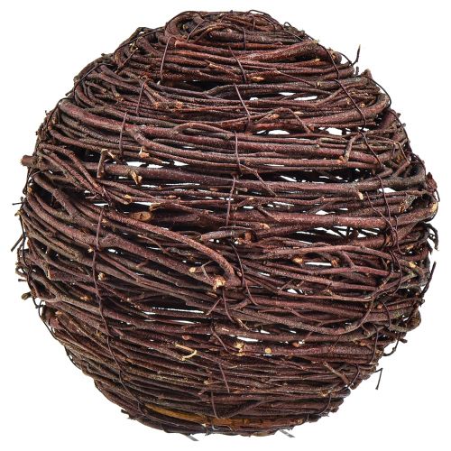 Dekorativ boll av vinstockar, naturlig brun, diameter 20 cm