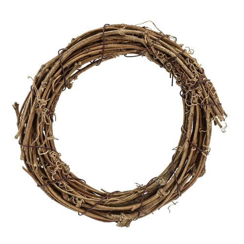 Dekorativ ring mini vinrankrans naturlig Ø15cm 6st