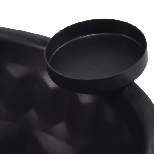 Artikel Dekorativ metallskål i svart – Gugelhupf design, 26 cm – snygg värmeljushållare för en mysig atmosfär
