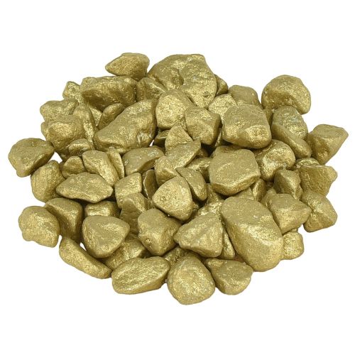 Dekorativa stenar bordsdekoration scatter dekoration gult guld 9mm–13mm 2kg