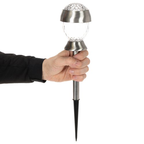 Artikel Solcellsdrivna trädgårdsbelysningar, globlampor med jordspett, 36 cm, 4 stycken