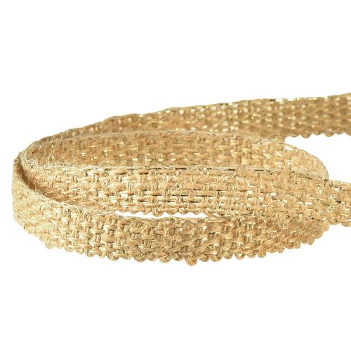 Artikel Juteband Rustikt dekorationsband Jute Naturguld 12mm 10m