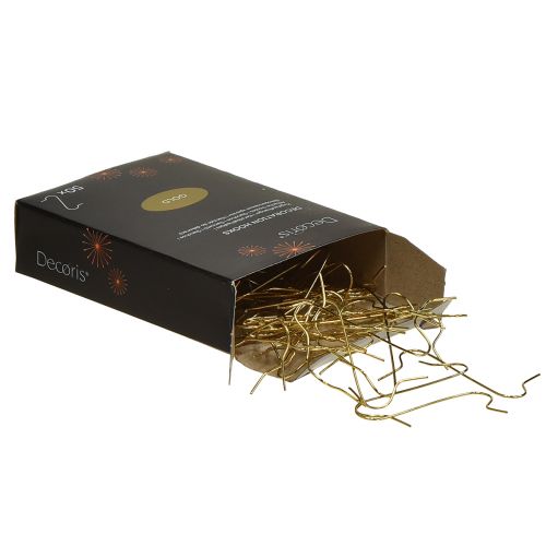 Artikel Gulddekorationskrokar Bauble Hangers, Pack of 50 - Eleganta galgar för julgranskulor och juldekorationer