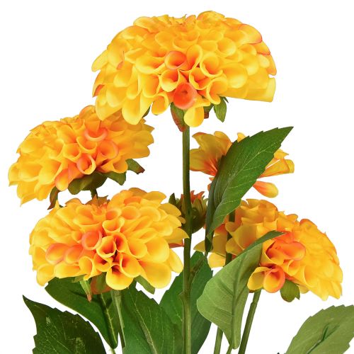 Floristik24 Konstgjorda blommor dekorativa dahlior konstgjorda gul orange 50cm