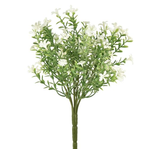 Artikel Konstgjorda blommor vit Konstgjord blombukett isväxt vit 26cm