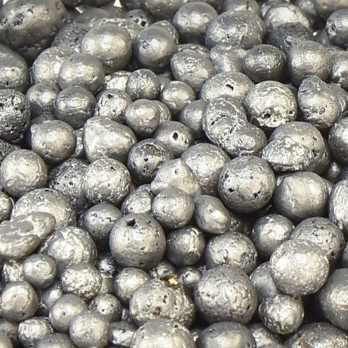 Artikel Metalliska dekorativa pärlor antracit dekorativa granulat runda 4-8mm 1l