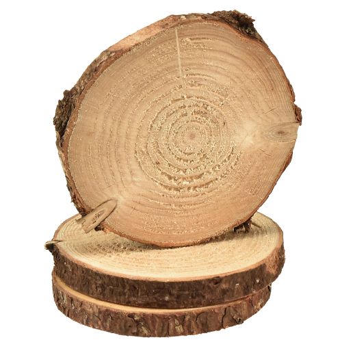 Artikel Miniträdskiva med bark naturträdekor Ø8-9cm 9st