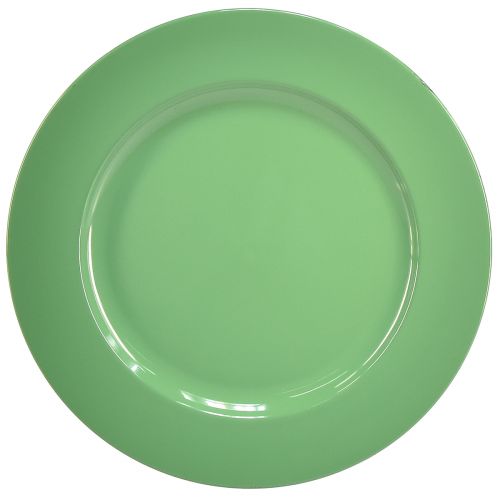 Robust grön plasttallrik 4 stycken - 28 cm, perfekt för vardagsdekoration och utomhusaktiviteter