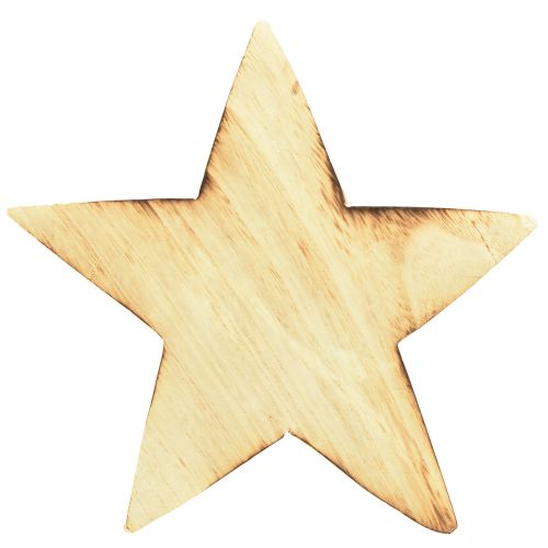 Artikel Rustik dekorativ stjärna av trä - naturligt trälook, 20x7 cm - mångsidig rumsdekoration