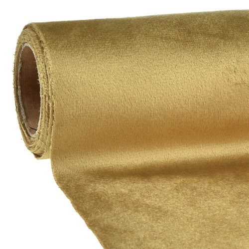 Floristik24 Bordsband sammet bordslöpare gyllenbrunt dekorativt tyg 28×270cm för bordsdekoration