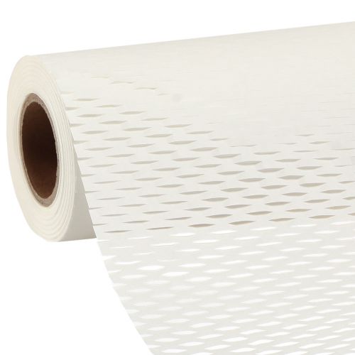 Floristik24 Honeycomb papper omslagspapper i vitt B50,5cm L2500cm