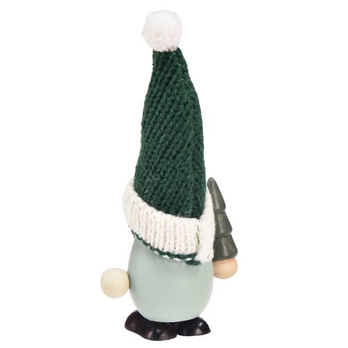 Artikel Jultomte dekoration tomte trä grön mint H14cm 6 st