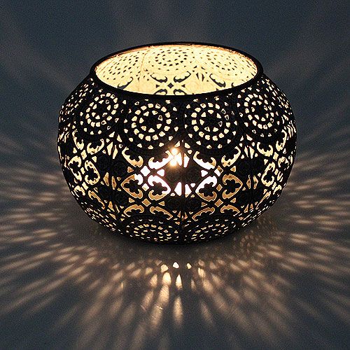 Floristik24 Orientalisk silver av metall lykta Ø17,5cm H12cm