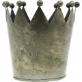 Floristik24 Deco krona antik utseende grå metall bordsdekoration Ø15cm H15cm