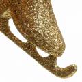 Floristik24 Julgransdekoration skridsko guld, glitter 8cm 12st