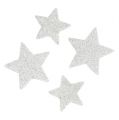 Floristik24 Scatter dekoration stjärnor vit med glimmer 4-5cm 40st