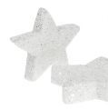 Floristik24 Scatter dekoration stjärnor vit med glimmer 4-5cm 40st