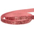 Floristik24 Dekorativt band rosa glitterband smycken band glamour B10mm L10m